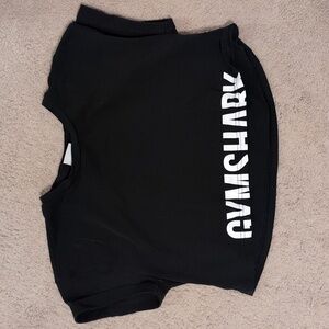 Black Gym Shark Fraction Crop